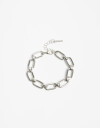 Pulseras Flexibles Metal Pulsera Flexible Eslabones Plateados - Plateado Rodio