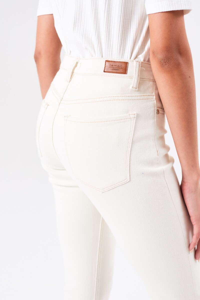Crop Flare Off White