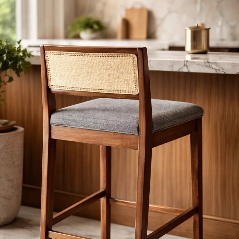 BANCO ALTO PARA BARRA - ESTERILLA - TAPIZADO TELA GRIS BANCO ALTO PARA BARRA - ESTERILLA - TAPIZADO TELA GRIS