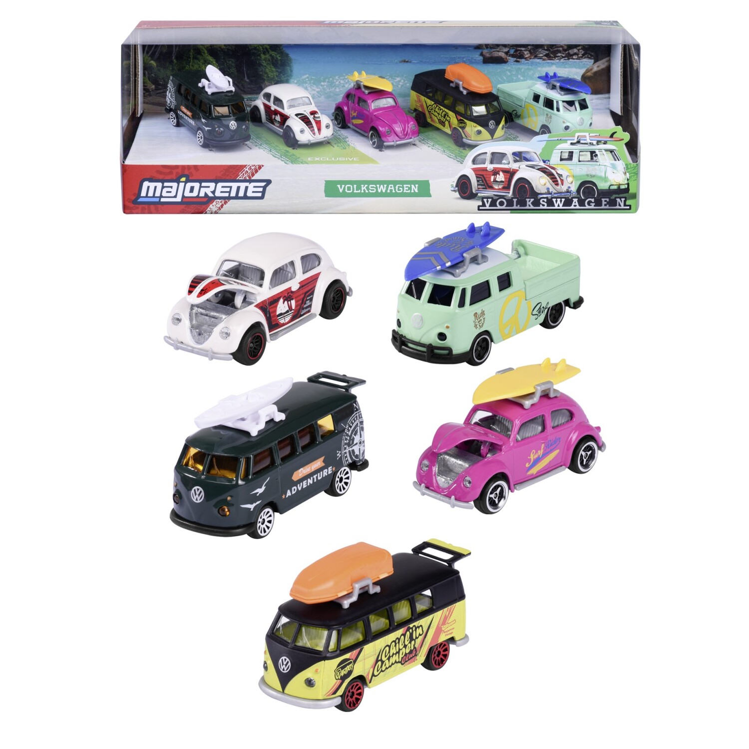Set De Vehículos Majorette Premium, Con Puertas Abatibles, Faros Translúcidos, Suspensiones Y Packaging Personalizado Para Cada Coche