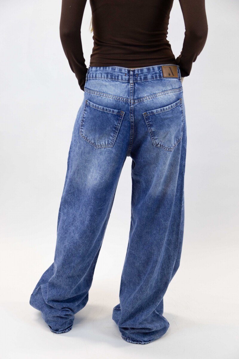 Jean wide rigido Azul