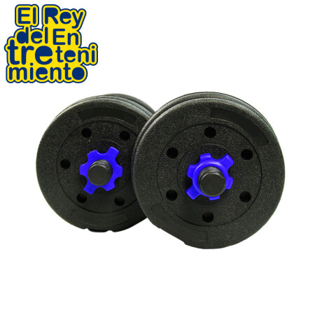 Set 2 Mancuernas + Barra 3en1 + 30kg Disco Pesa PVC 2x5+8x2.5KG