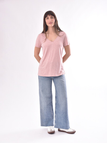 REMERA BASICA VALEN ROSADO