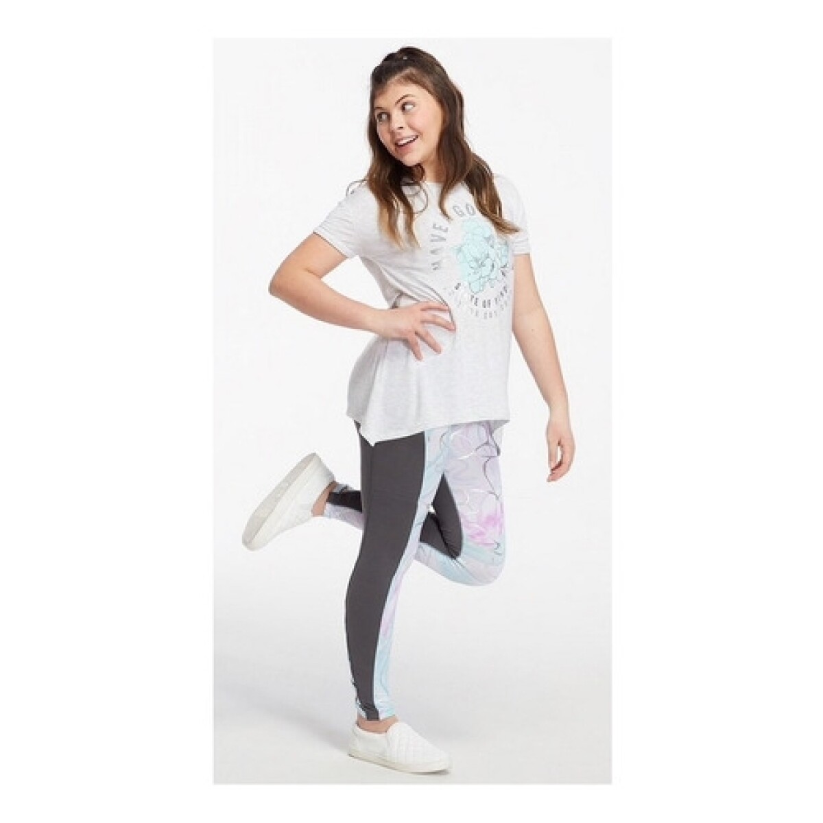 Remera para niña Justice Good Vibe - Azul cielo 