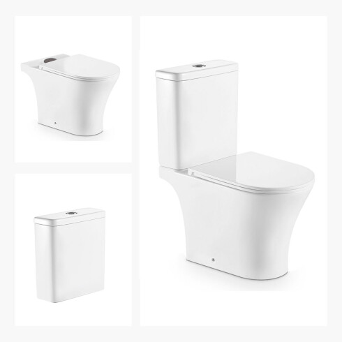 Juego De Inodoro Con Tapa Descarga Con Sistema Tornado Y Mochila Eje De Descarga 25 Cms. Linea Anori Marca Aqualia 000