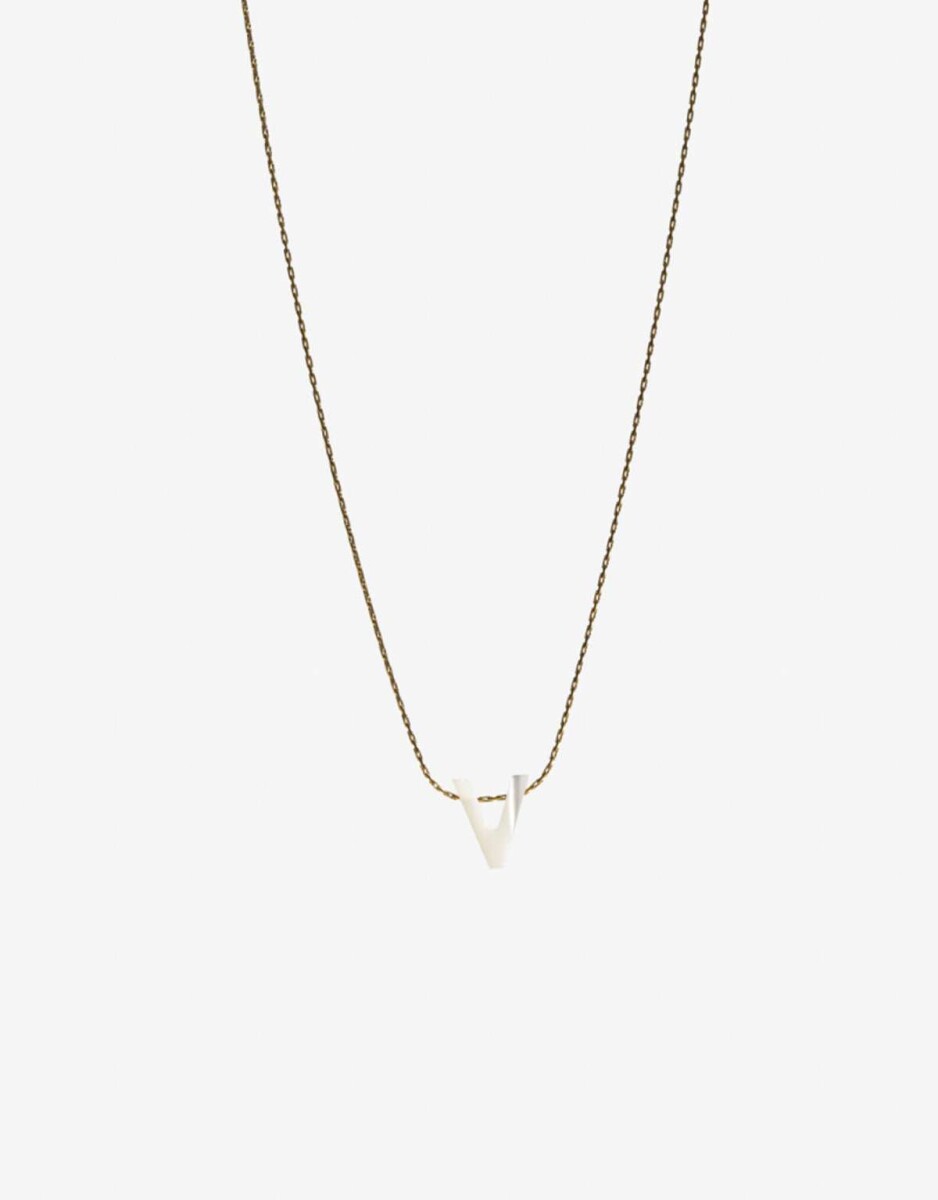 Cadena Corta con Dije Perlas - Dorado 