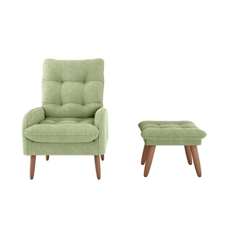 Butaca 1 Cuerpo Living + Puf Nantes Verde