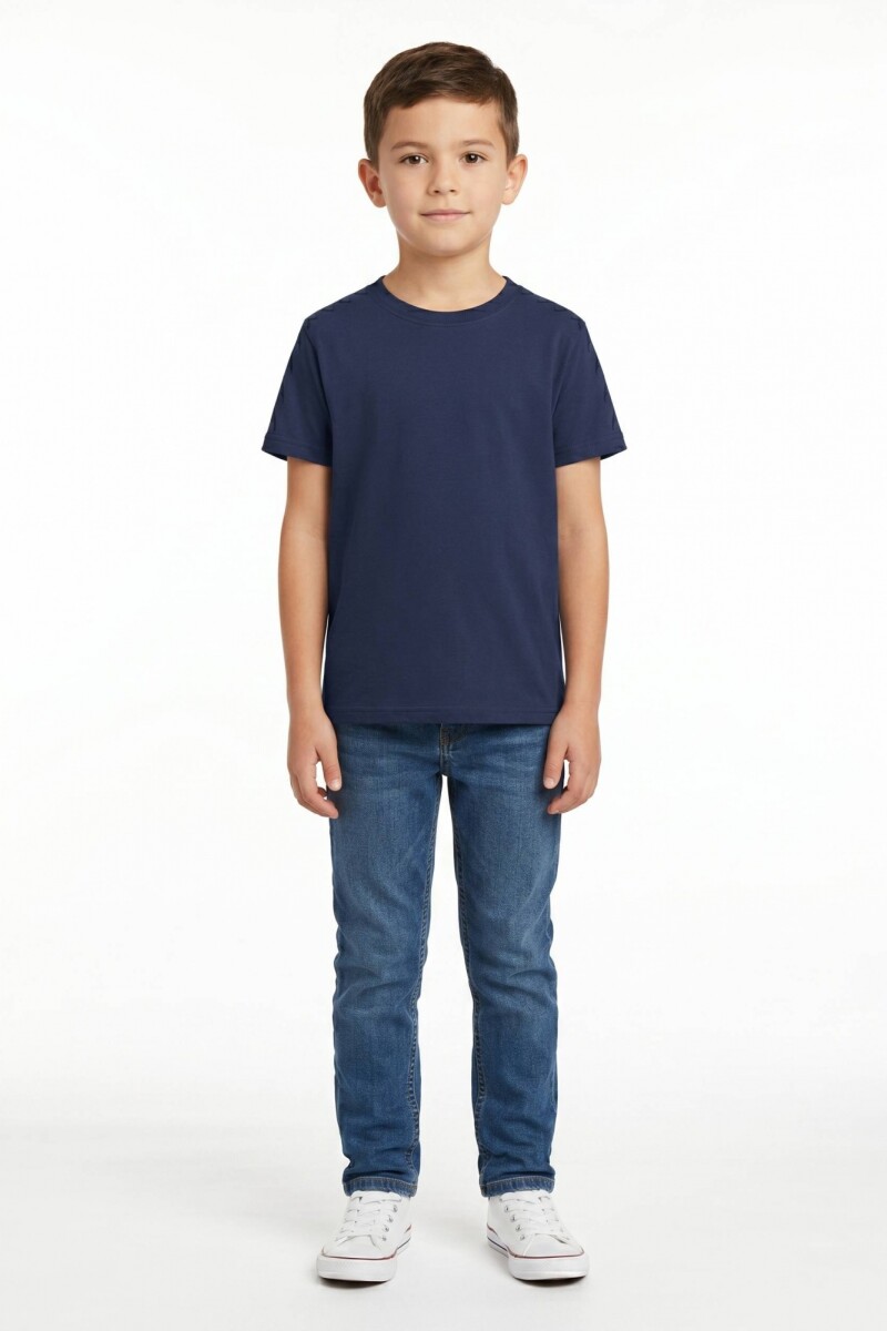 Remera cuello redondo ICONIC 150 AZUL MARINO