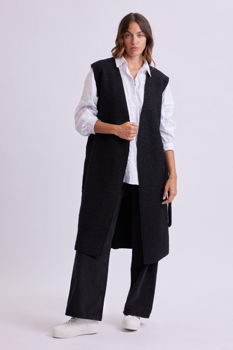 Chaleco boucle - Negro 