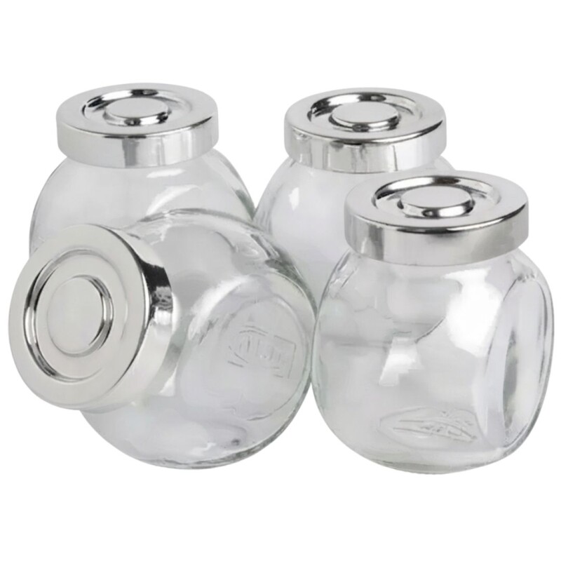 FRASCO DE VIDRIO SET x4 FRASCO DE VIDRIO SET x4