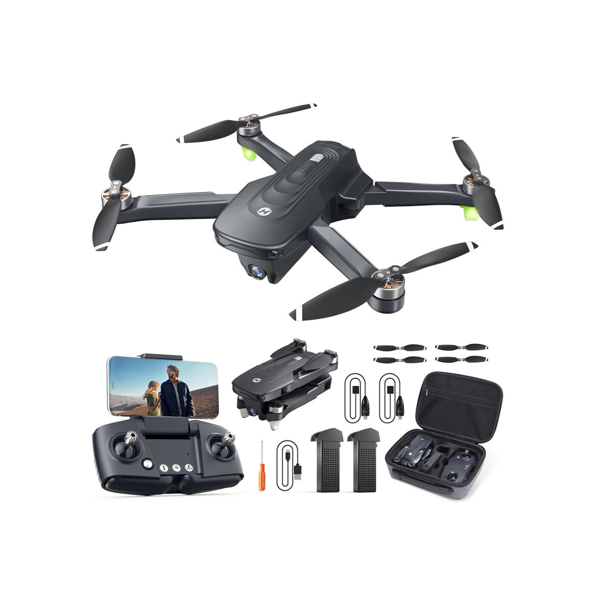 Drone HolyStone Con GPS HS175D 4K 22 Min 500 Mts 