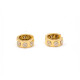 Aros En Oro 18K Combinado Y Brillantes Aros En Oro 18K Combinado Y Brillantes