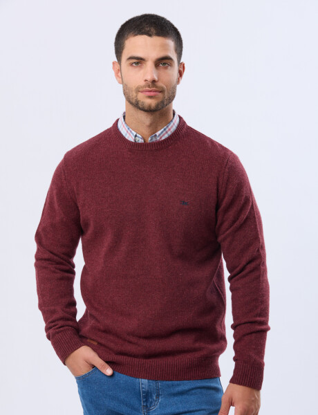 BUZO DE LANA Bordo oscuro