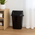 PAPELERA TACHO BASURA VAIVEN RECTANGULAR 50LTS NEGRO