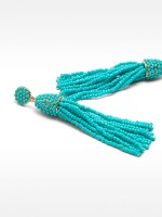 Pendientes Largos De Cuentas azul