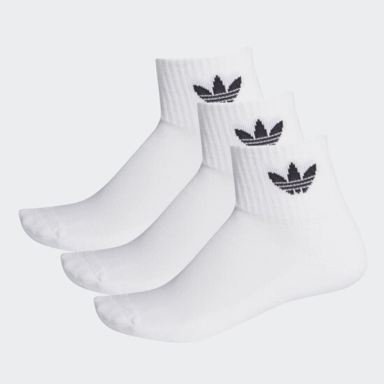 Medias Adidas Clásicas Tobilleras 3 Pares Blanco
