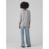 VMBRIANNA 3/4 V-NECK PULLOVER BOO REP Light Grey Melange