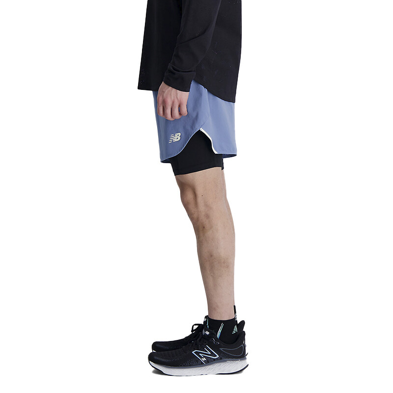 Short New Balance Q Speed 6 Inch Azul