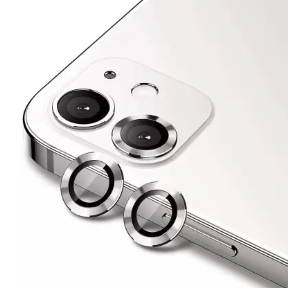 Gemstone lens protector (2pcs) iphone 13/13 mini Silver