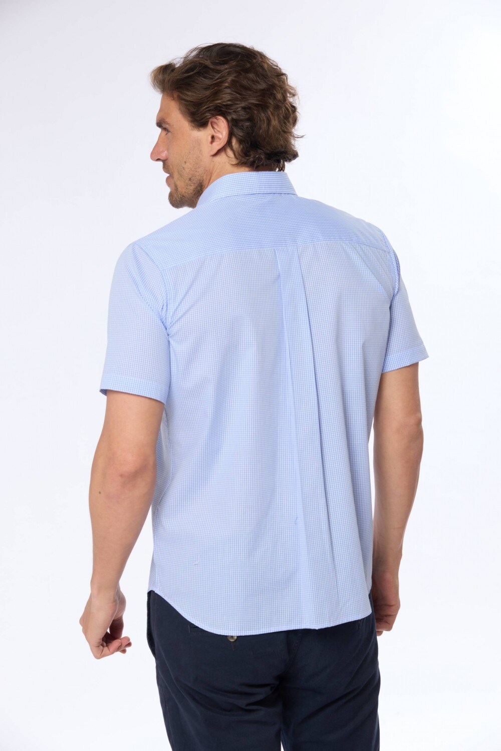 CAMISA SPORT A CUADROS Azul