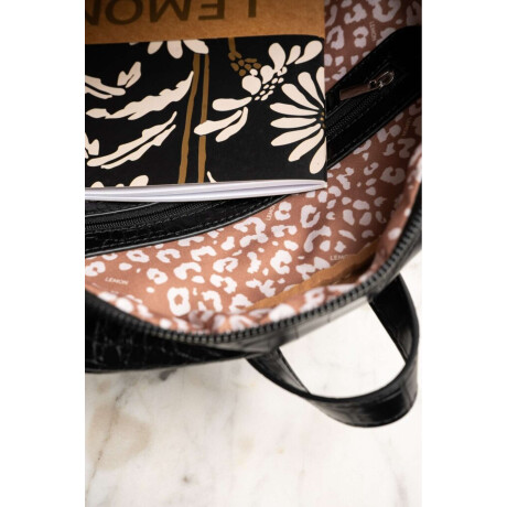 Mochila Midi Croco Negro