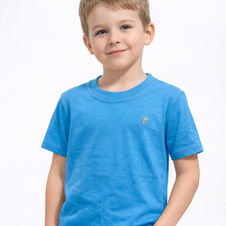 Remera Básica de Niños Celeste