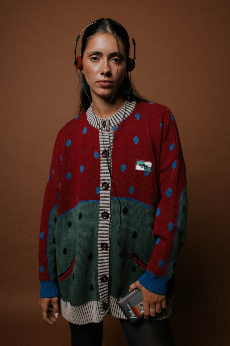 Cardigan VARSITY Bordó