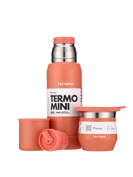 Kit Termo Mini + Mate Flap Coral