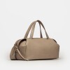 Cartera de mano Resort en cuero graneado Taupe