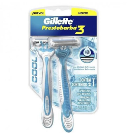 GILLETTE PRESTOBARBA 3 COOL DESCARTABLES 2 UNIDADES GILLETTE PRESTOBARBA 3 COOL DESCARTABLES 2 UNIDADES