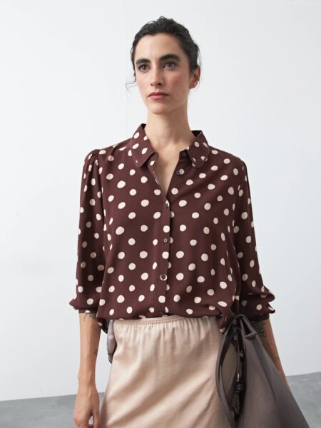 CAMISA D.CASSIN RIZE CHOCOLATE
