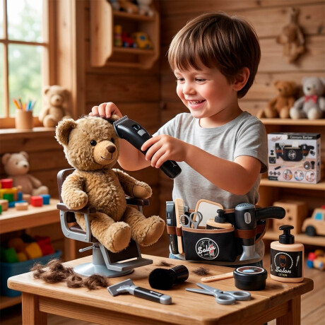 Set Completo x10 Peluquería Barbería Infantil Secador El Rey Set Completo x10 Peluquería Barbería Infantil Secador El Rey