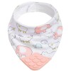 Babero bandana con mordillo BUBA safari rosa
