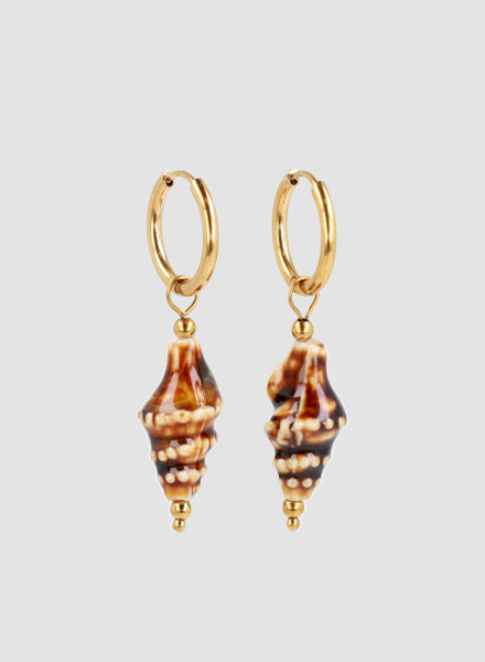 Aros caracol tierra Oro fuerte