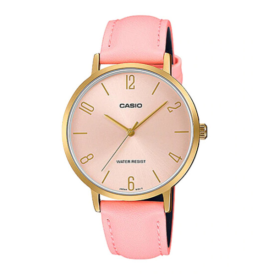 Reloj CASIO LTPVT01GL-4BUDF Cuero Rosada Esfera 34mm 0