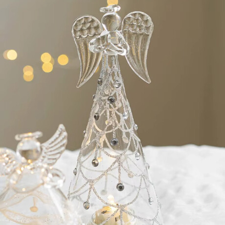 Veladora Ángel Navideño De Cristal Modelo C