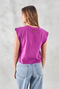 Top Algodón Peinado Magenta