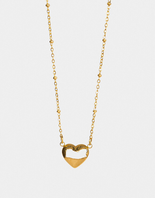 Cadena Corta con Dije Acero quirúrgico Cadena Corta Con Dije Corazón Acero - Dorado