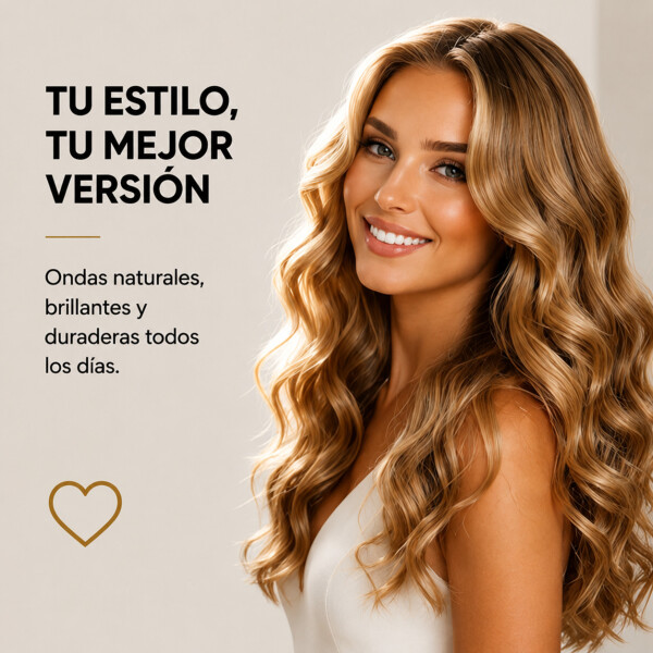 Buclera Rizador Triple Barril Temperatura Regulable Cal Variante Color Dorado