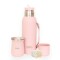 Set De Termo 1 Litro Y Mate Diseño Clásico brio Acero Inox Rosa