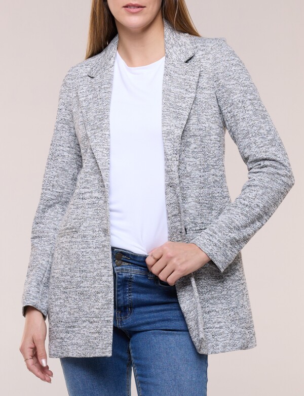 Blazer Printed Con Doble Botonadura Vertical NEGRO/GRIS