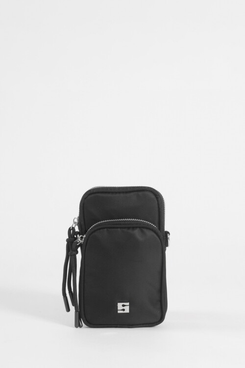 Porta celular strap ojalillos negro