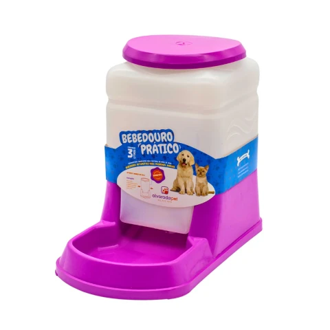 PLATO BEBEDERO AUTOMÁTICO PARA PERROS Y GATOS 3 LTS. ROSA