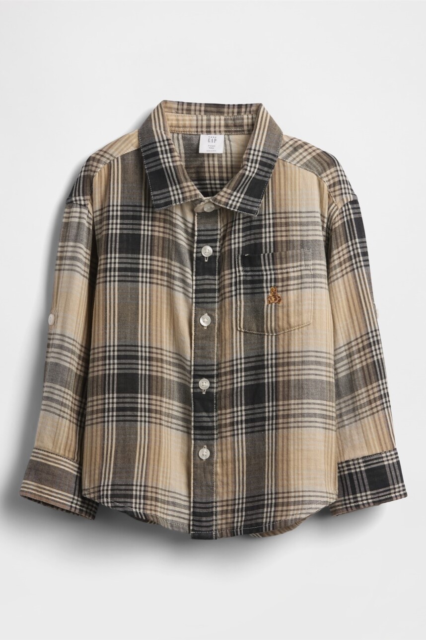 Camisa Toddler Niño Ivory Plaid