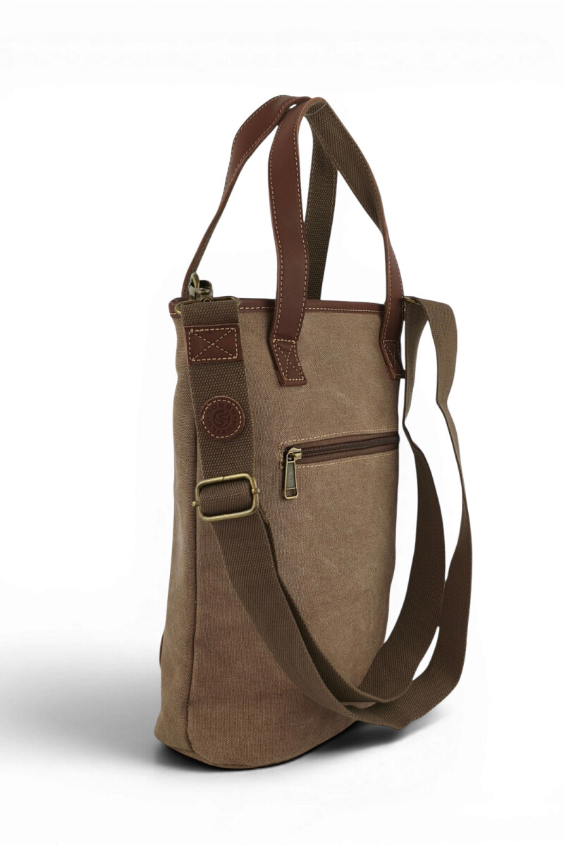 Matera morral de lona Marrón