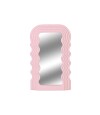 Espejo de tocador con marco en forma de ondas Rosado