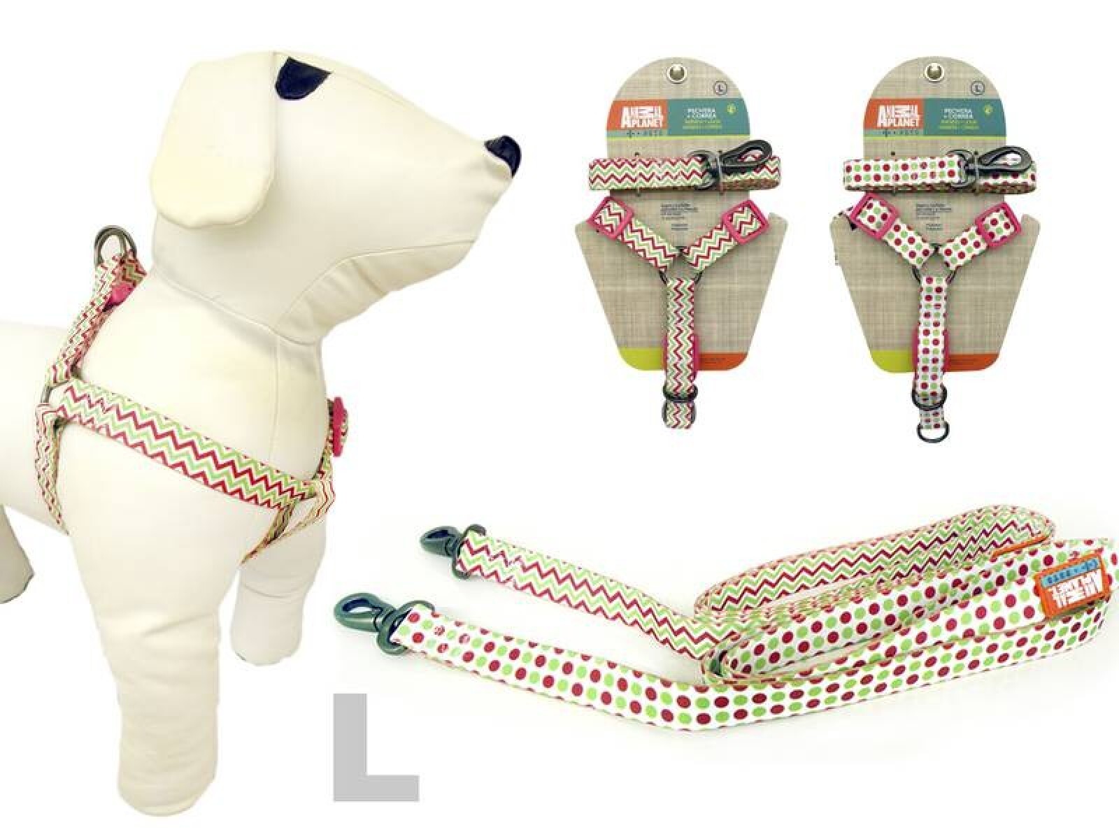 ARNÉS +CORREA PARA PERROS DISEÑOS L 