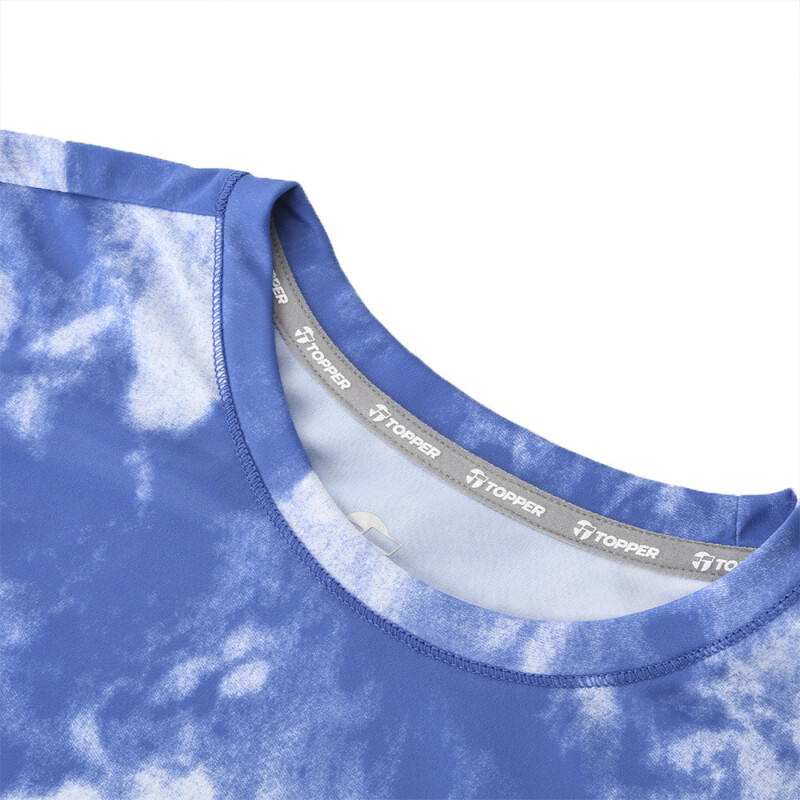 T-SHIRT MC MEN TRNG FULL PRINT coral sta AZUL STAI