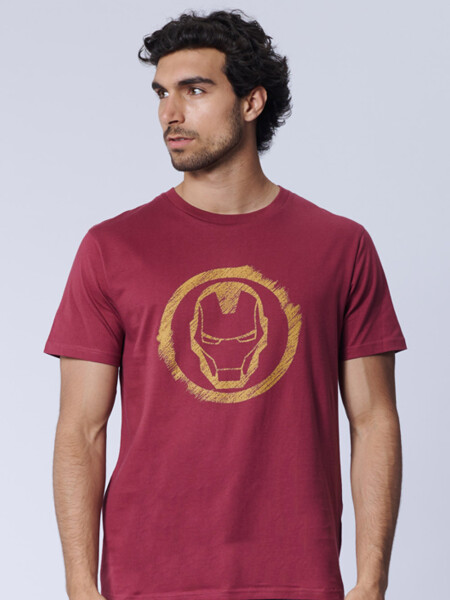 Remera Iron Man Bordo
