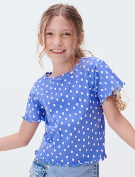 BLUSA INFANTIL ESTAMPADA AZUL